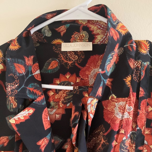 ULLA JOHNSON Giselle belted floral-print silk midi dress - Picture 6 of 7